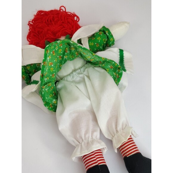 Vintage 1970’s OG 13” Raggedy Ann White Collar, Rare OG Green Dress - Picture 10 of 16